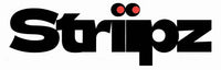 Logo of Stripoz with a stylized 'o' and red dots above it on a white background