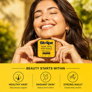 Hair, Skin, and Nails Strips – beauty starts within with Biotin, Folate, and Vitamin D3 for healthy hair, radiant skin, and strong nails – daily beauty support
