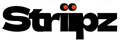The word 'Stripz' in bold black lowercase letters with two small red circular eyes above the 'i', shown on a plain white background.