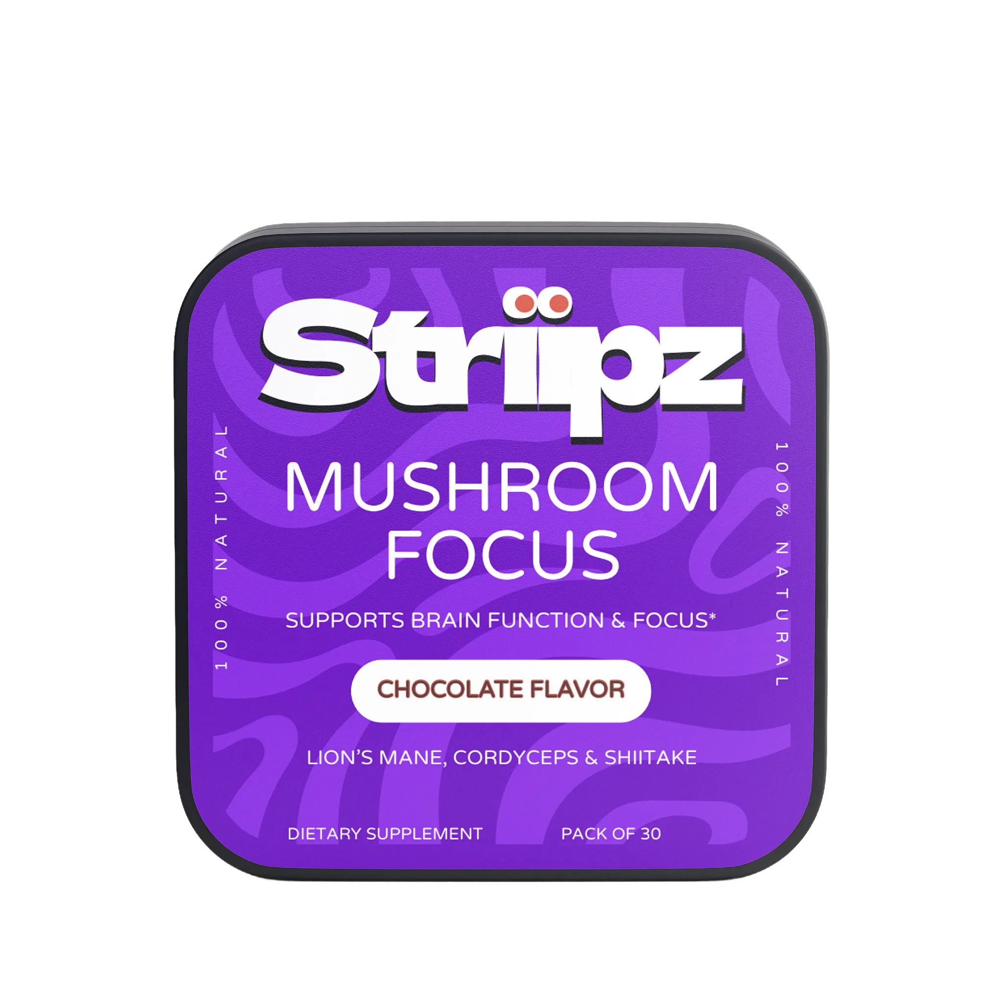 Mushroom Focus supplement packaging on a white background