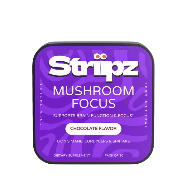 Mushroom Focus supplement packaging on a white background