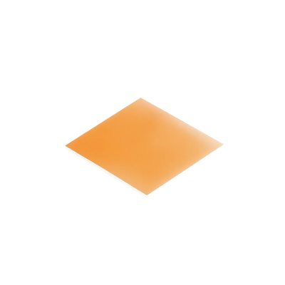 Orange oral strip on a white background