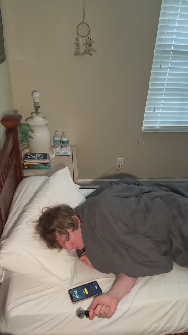 Man showcasing Striipz Energy supplement strips as part of a time-saving daily routine